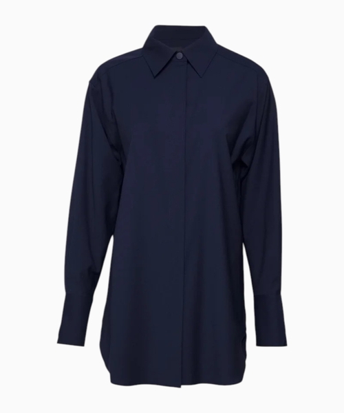 Shirt in wrinkle-resistant wool