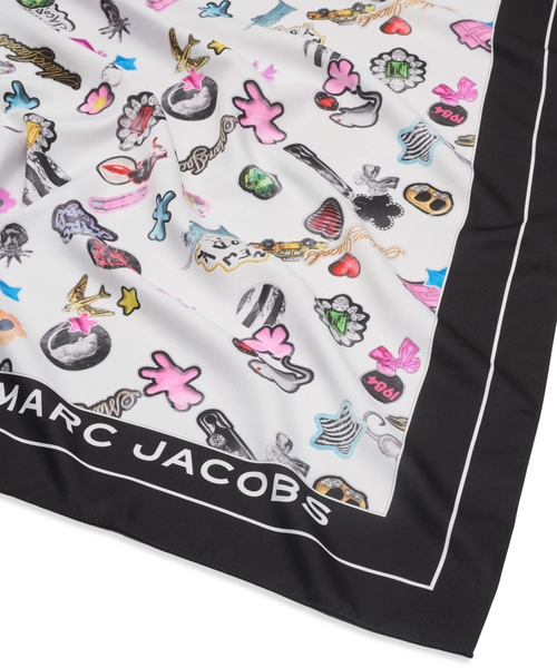 Sticker-print scarf | Emporium