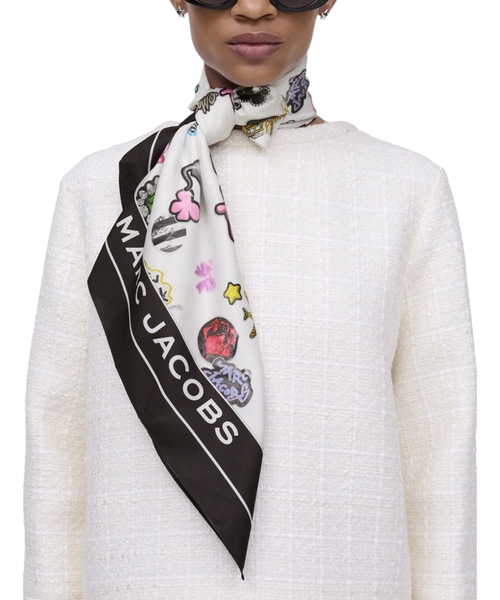 [MARC JACOBS] STICKER PRINT SCARF / 追跡可 Sticker-print scarf | Emporium