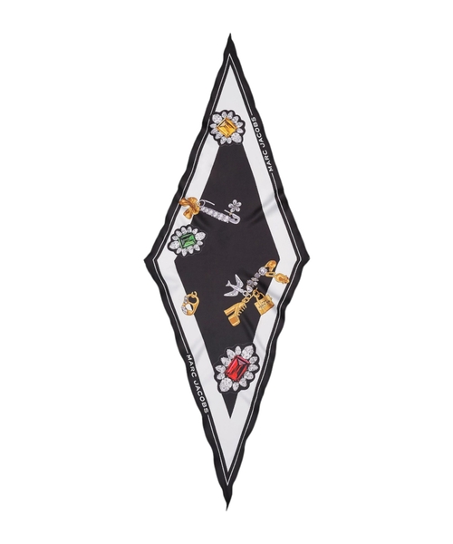 [MARC JACOBS] STICKER PRINT SCARF / 追跡可 Marc Jacobs Sticker-print Scarf | White | FARFETCH AO