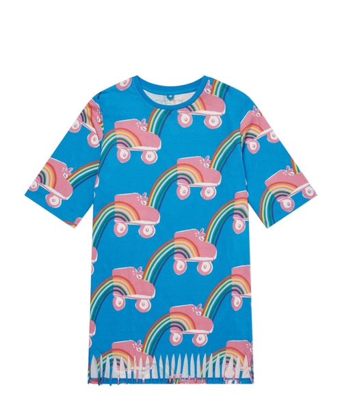 Multicolored  skate printed dress
