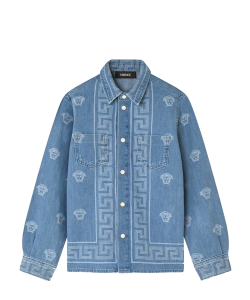 "Medusa Bandana" denim shirt