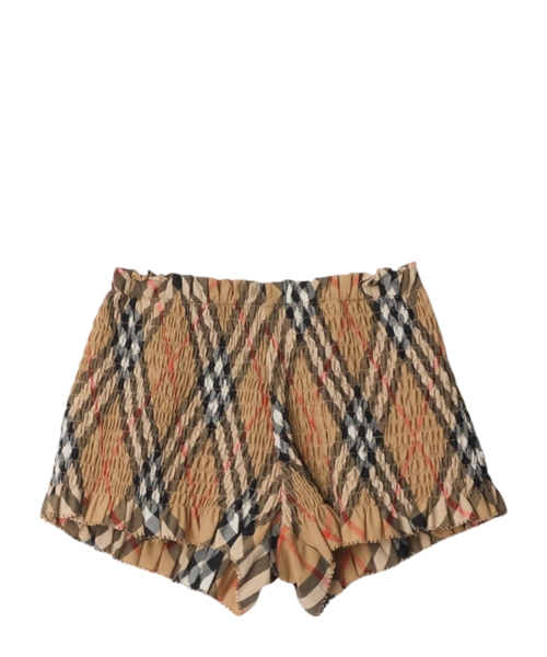 Damalı pambıq şort