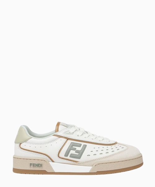 Leather and suede sneakers