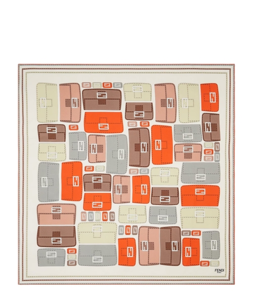 Шелковый шарф с принтом