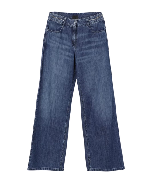 Bol biçimli denim şalvar