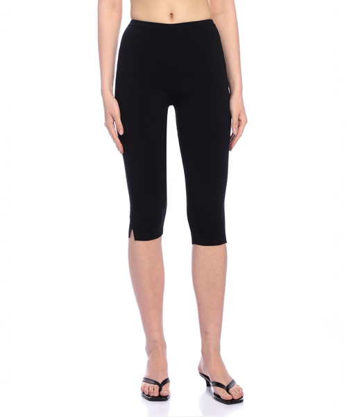 Compact knit capri trousers