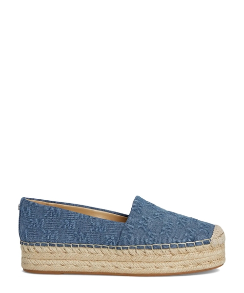 Loqolu platformalı Lynn denim espadril