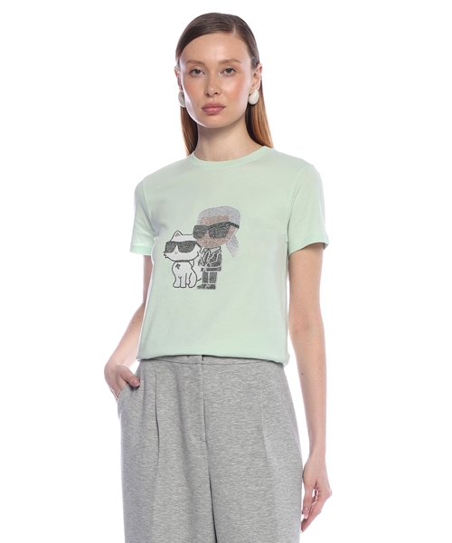 Футболка Ikon Karl & Choupette Rhinestone