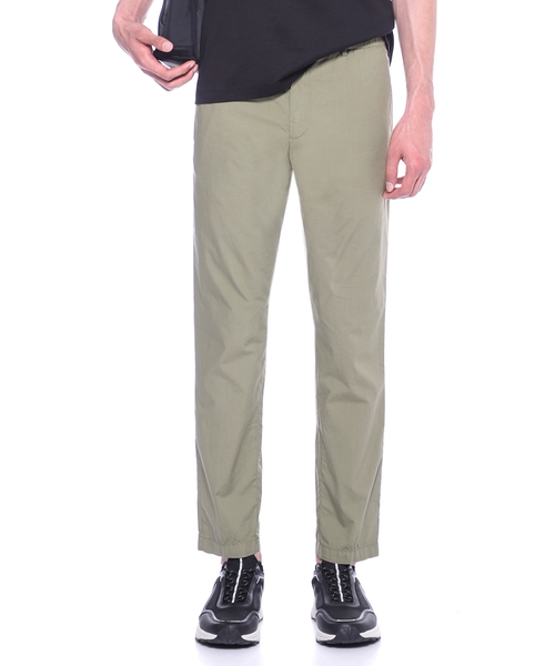 Хлопковые брюки чино с эластичной талией