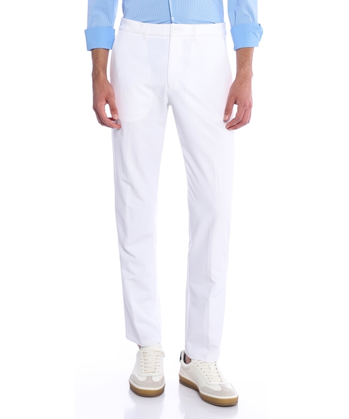 Slim-fit pants in water-repellent stretch fabric