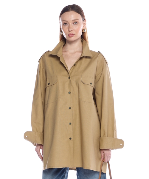 Boş biçimli pambıq köynək