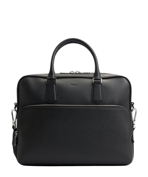 Briefcase with embossed logo