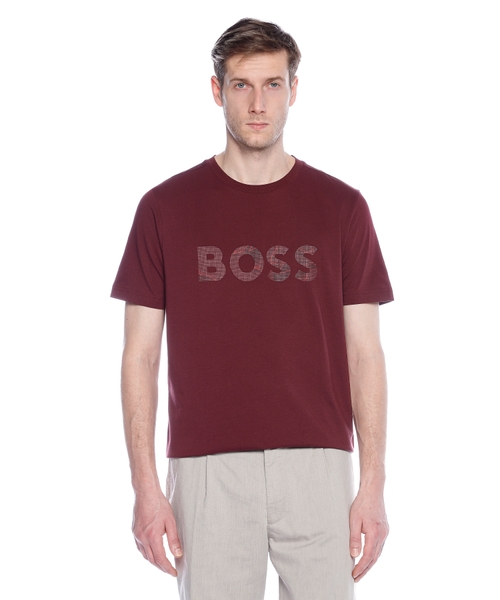 Loqo printli pambıq T-shirt