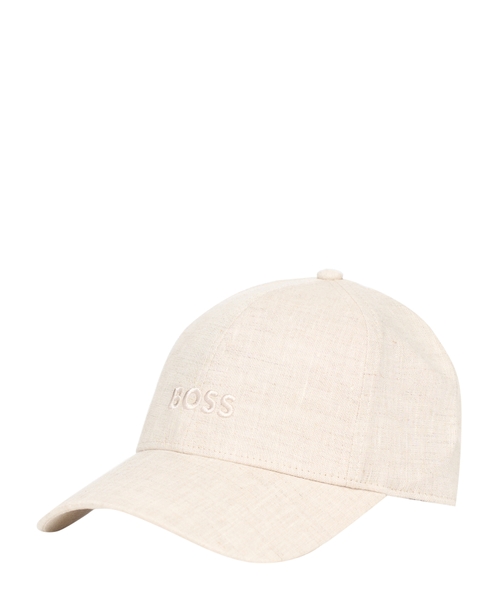 Loqo detallı kətan kepka