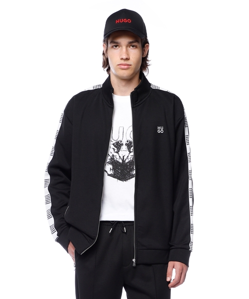 Sweatshirt with checked tape