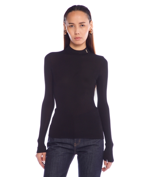Cassandre ribbed silk sweater