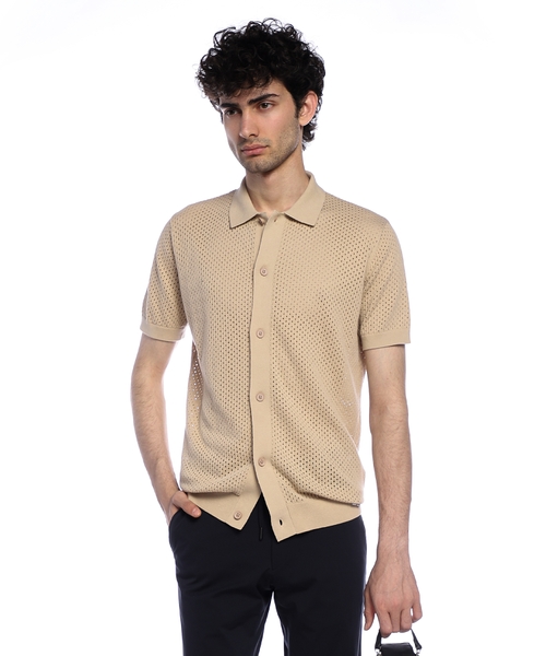 Knitted short sleeve shirt