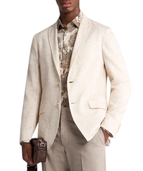 Long sleeve blazer with button fastening