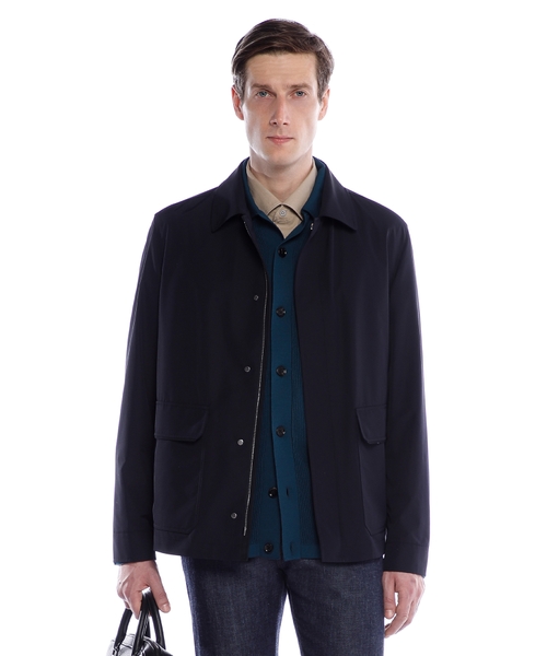 Nylon Wool and Silk Blouson