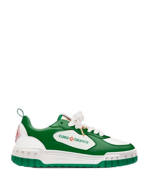 Leather sneakers with logo