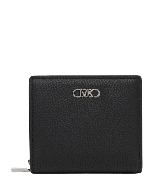 Кожаный кошелек с деталь логотипа