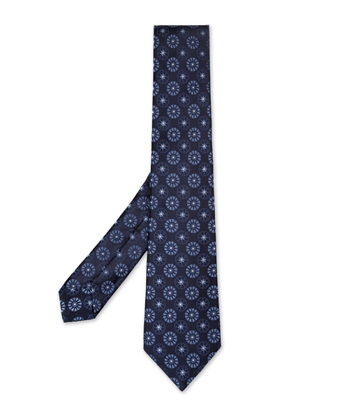 Silk tie with floral pattern