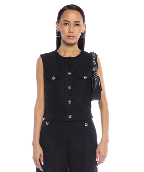 Жилет прямого кроя из букле