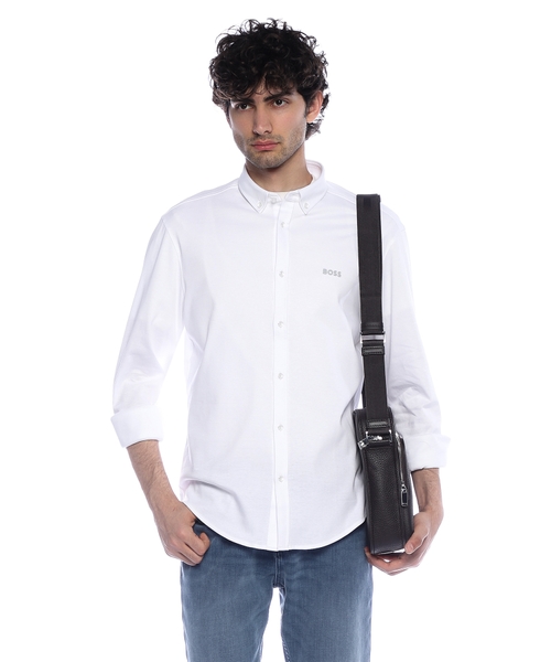 Straight-fit shirt with logo detail