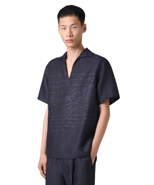 Scritto qısaqol kətan köynək