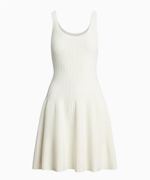 Cable-Knit Sleeveless Jumper Dress