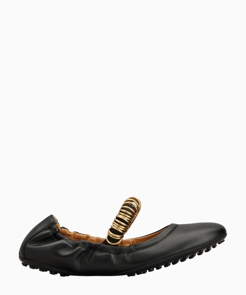 Leather ballet flats