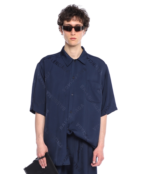 Рубашка с монограмным принтом