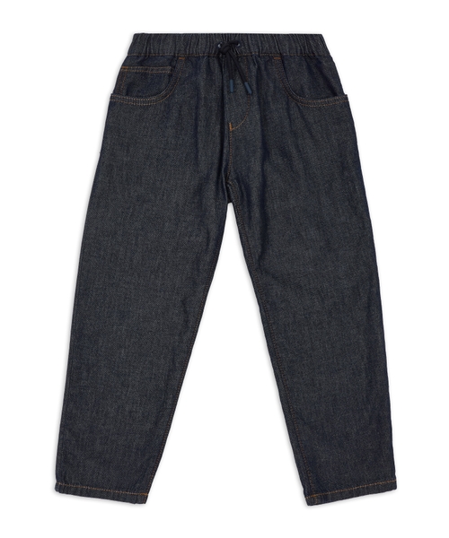 Drawstring-waist denim jeans