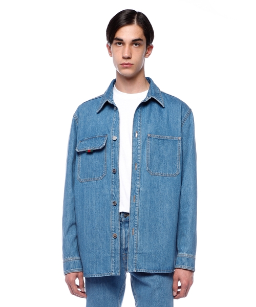 Relaxed fit denim shirt