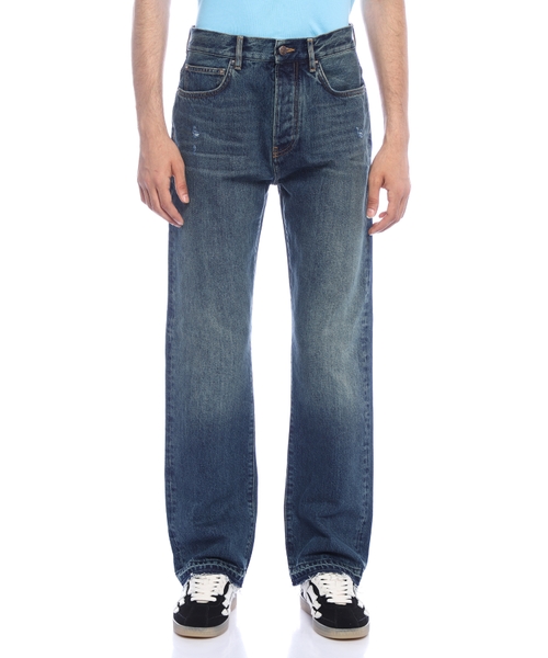 Loqolu denim şalvar