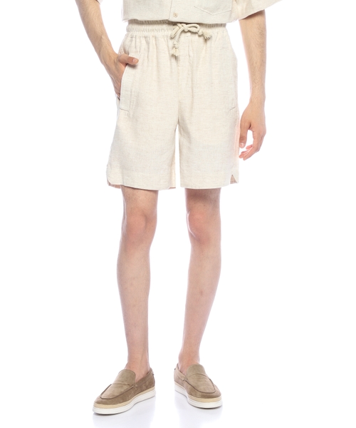 Linen bermuda shorts