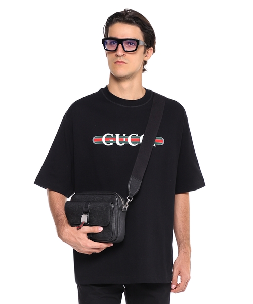 Хлопковая футболка джерси с принтом