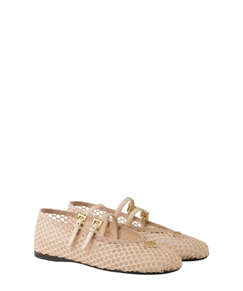 Mesh fabric ballerinas | Emporium