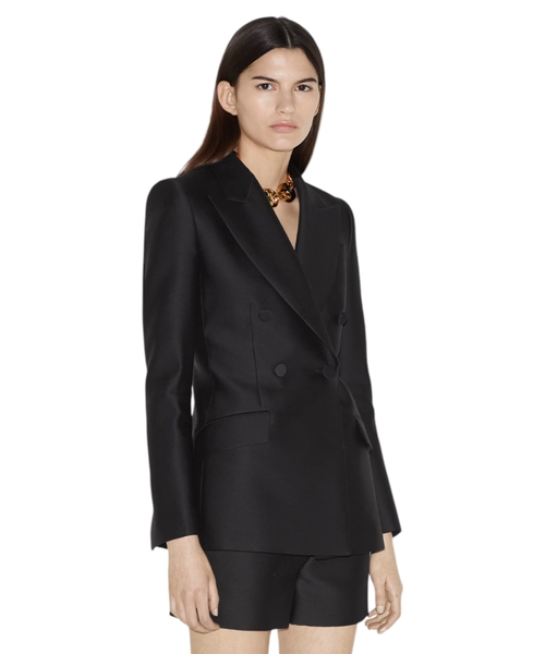 İkibortlu yun və ipək qarışımlı pencək