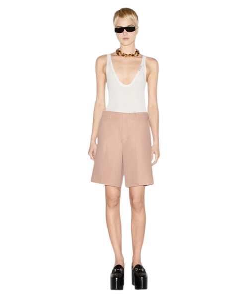 Wool and mohair bermuda shorts