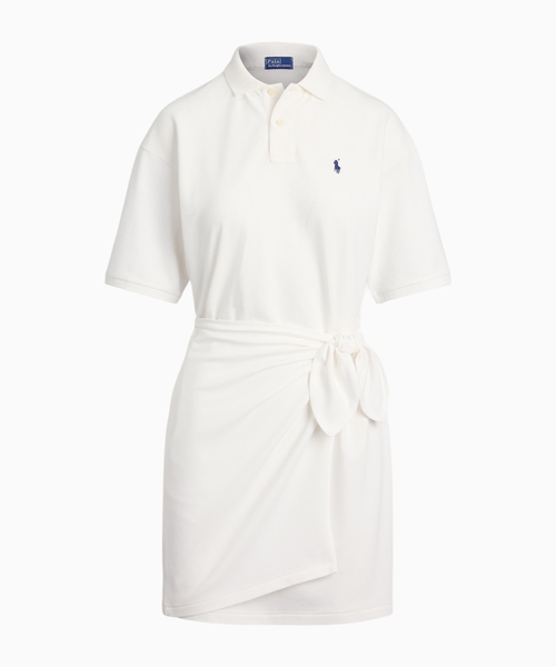 Piqué Polo wrap mini dress