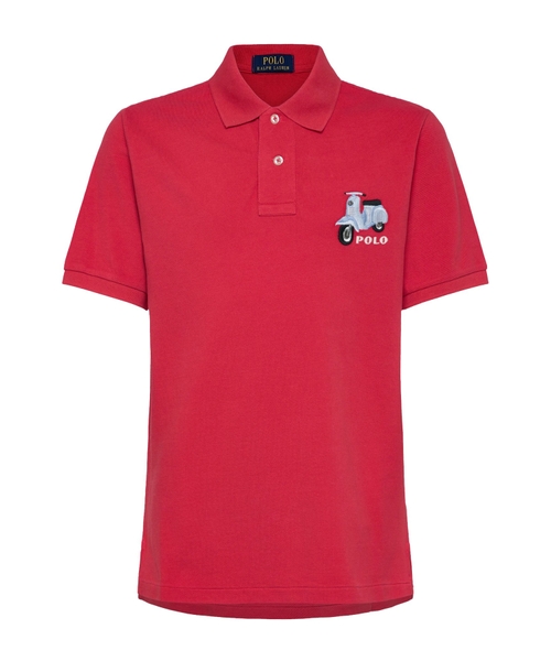 Skuter naxışlı pambıq polo