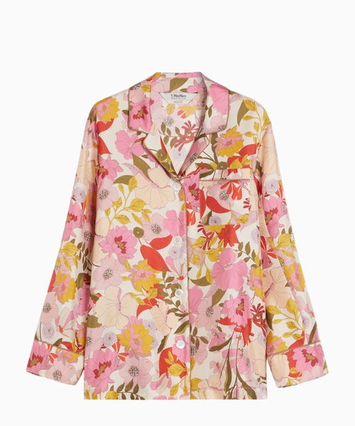 Alan printed silk pyjama shirt