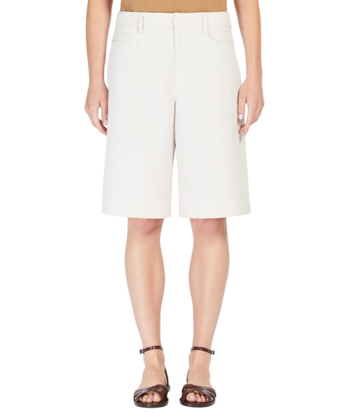 ERIC cotton and linen twill bermuda shorts