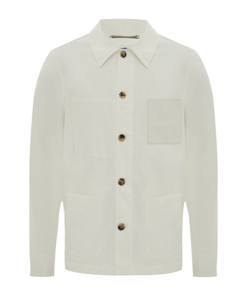 Cotton and linen overshirt