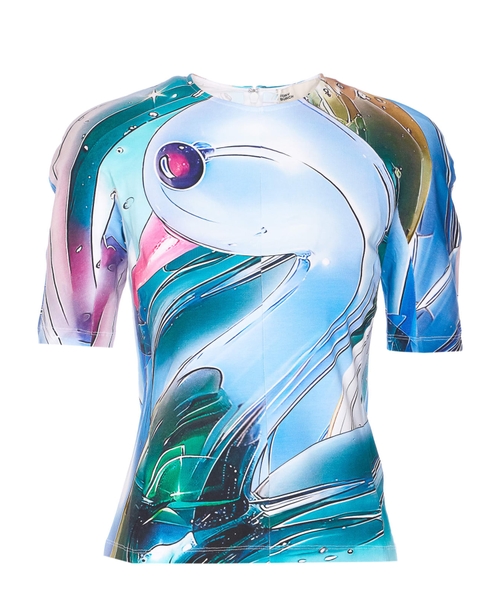 Хлопковая футболка с принтом