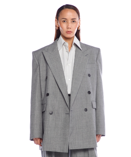 İkitərəfli düyməli yun pencək