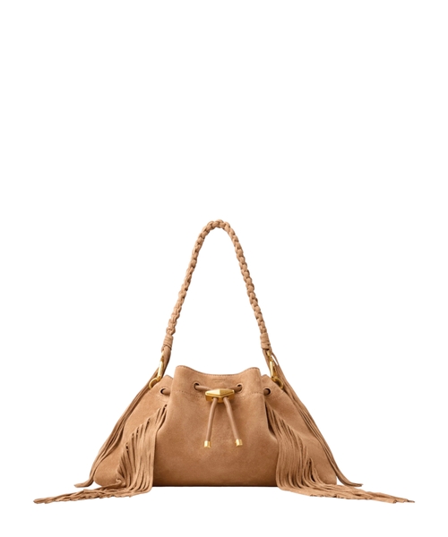 Bon Bon suede bucket bag