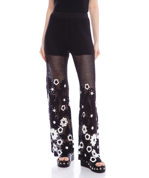 Çiçək naxışlı toxunma şalvar